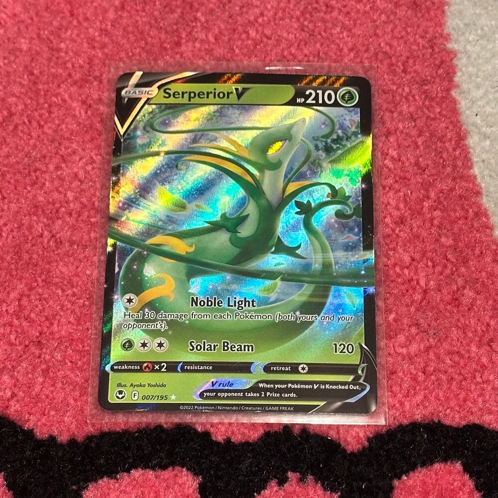 Serperior V #7 – Pokémon Silver Tempest [Holo] – As Pictured